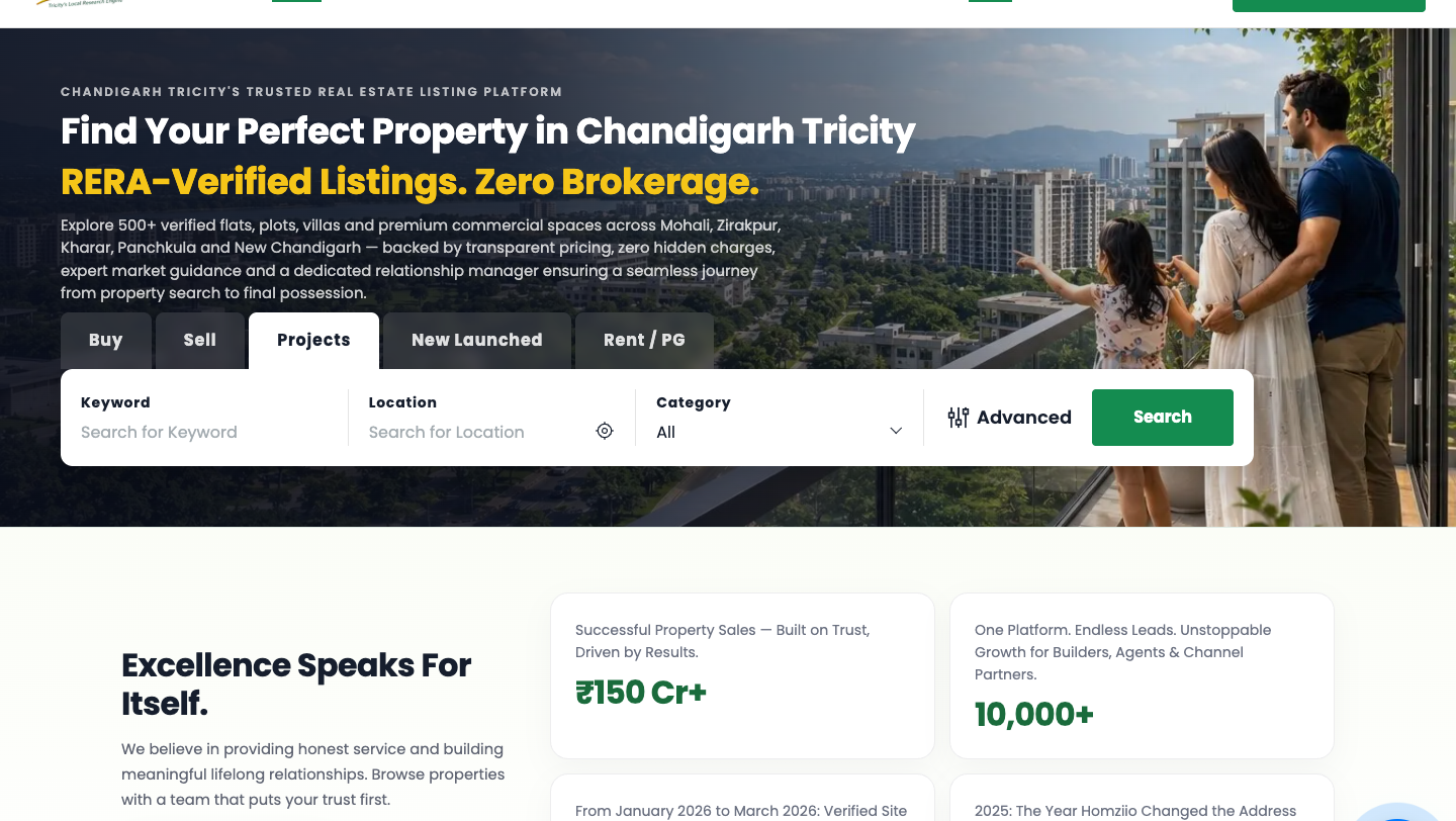 The Homziio property portal
